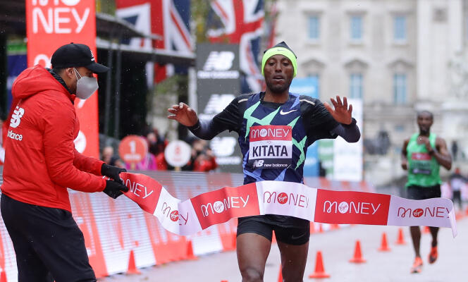 L’Ethiopien Shura Kitata est arrivé le premier au marathon de Londres, le 4 octobre 2020.