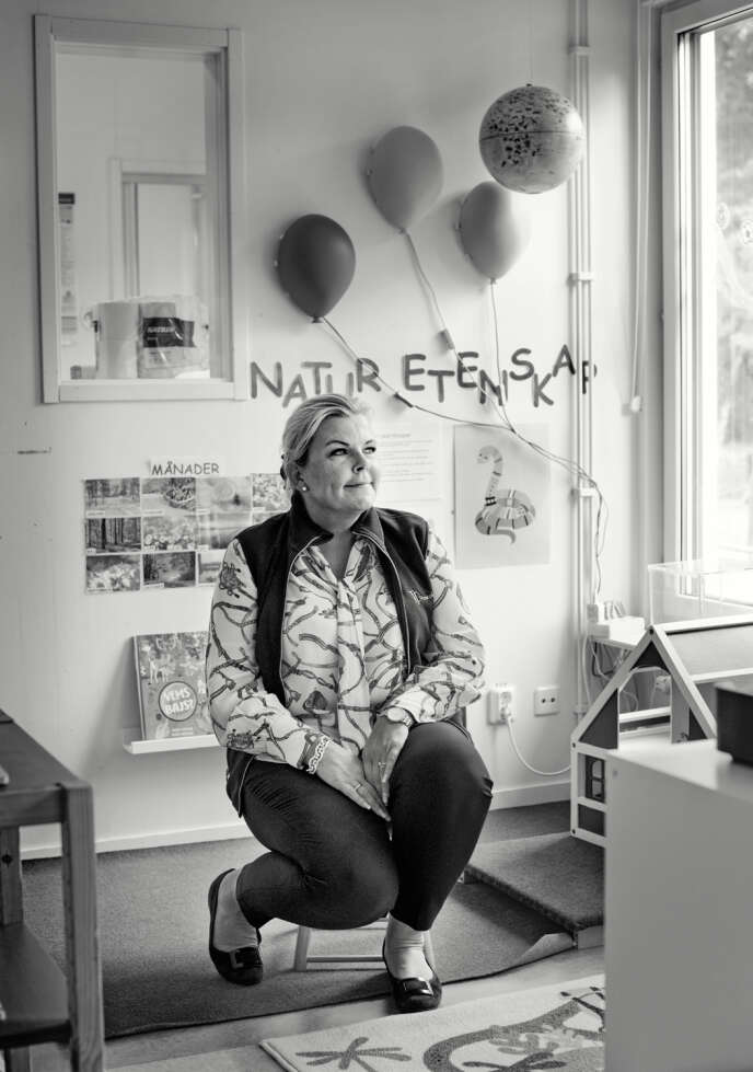 Kajsa Söderberg, dirigeante d’une entreprise à la tête de 16 écoles maternelles à Täby.