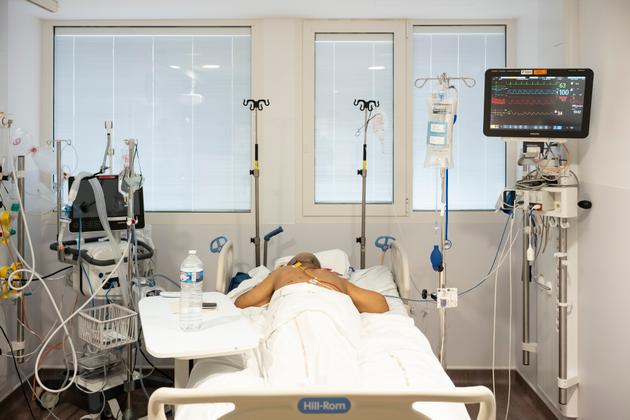Au service de réanimation Covid-19, à l’hôpital Nord de Marseille, le 2 octobre.