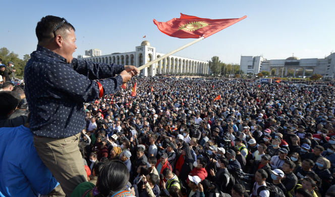 Manifestation à Bichkek, le 5 octobre 2020.