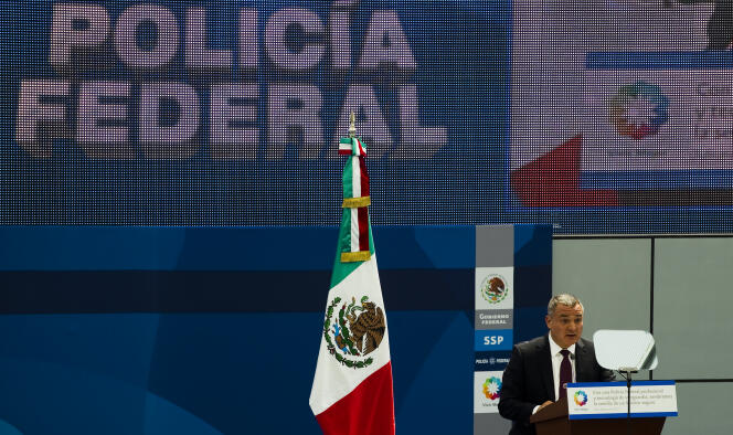 Genaro Garcia Luna, alors ministre mexicain de la sécurité publique, en 2012, à Mexico.