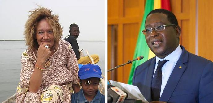 Sophie Pétronin (photo non datée) et Soumaïla Cissé à Bamako, en août 2018.