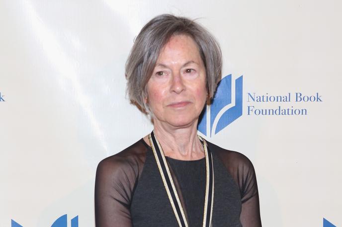 La poétesse américaine Louise Gluck, en novembre 2014, lors du National Book Awards, à New York.
