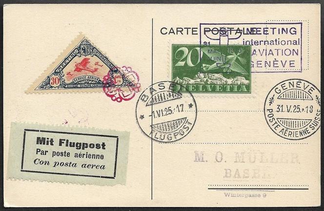 Les Classiques Et La Poste Aerienne Suisse Dans Rhone Philatelie