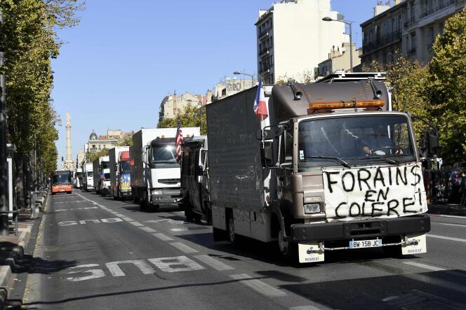 Manifestation de forains à Marseille, le 12 octobre.