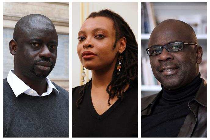 De gauche à droite : Felwine Sarr, Léonora Miano et Lilian Thuram.