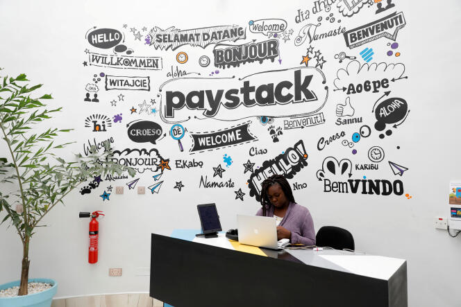 Dans les bureaux de Paystack, à Lagos, en juin 2018.