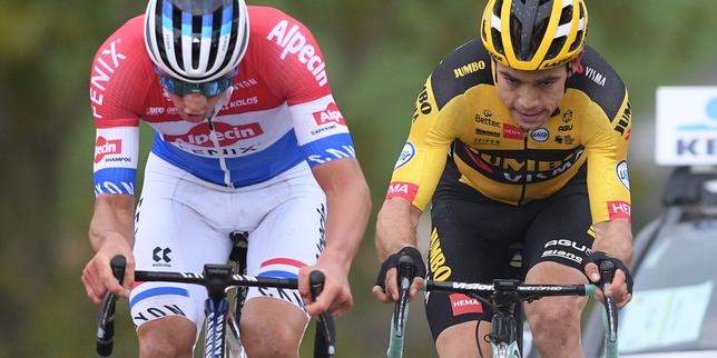 Mathieu van der Poel remporte le Tour des Flandres, marqué par la chute de Julian Alaphilippe