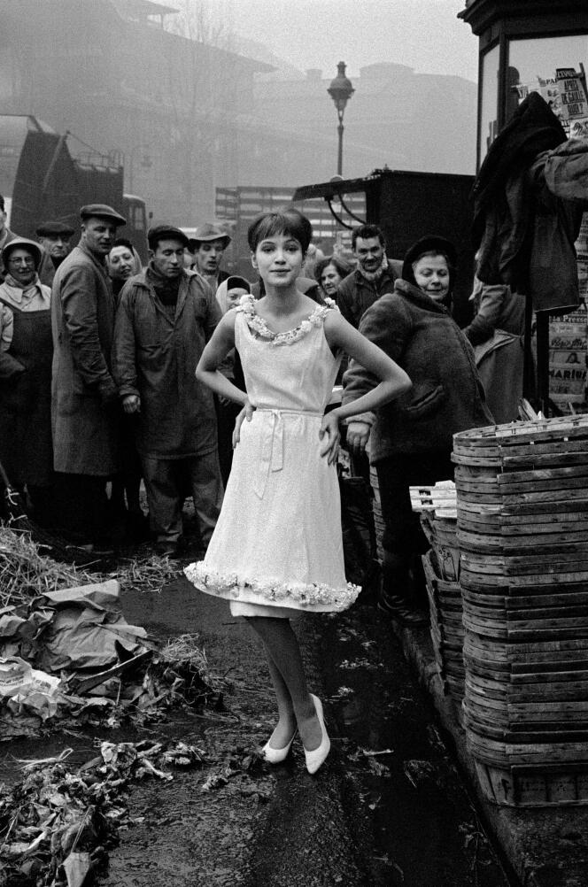1959, Paris, France, for JDF, Anna Karina at Les Halles.
