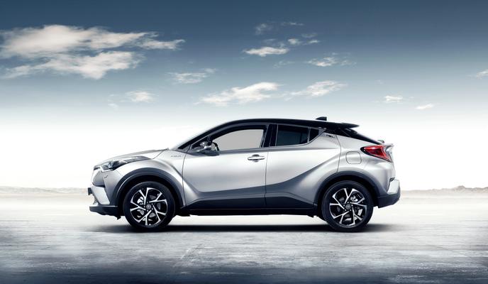 Le SUV Toyota C-HR hybride.