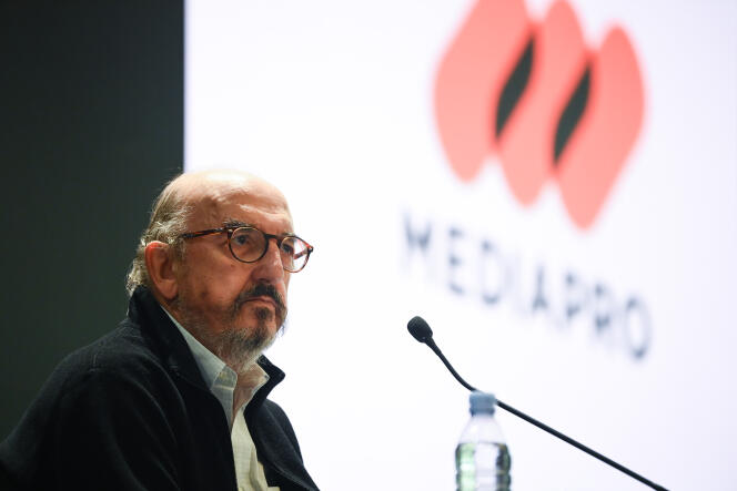 Le fondateur de Mediapro, Jaume Roures, à Paris, mercredi 21 octobre.