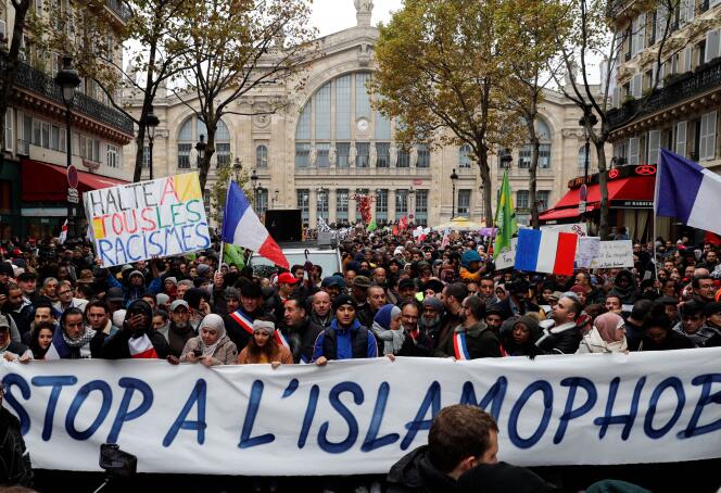 Manifestation contre l’islamophobie à Paris, le 10 novembre 2019.