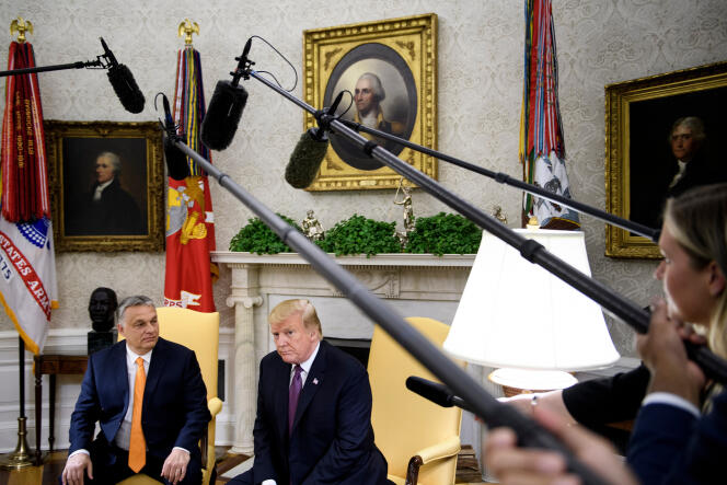 Le Premier ministre hongrois Viktor Orban et le président américain Donald Trump à la Maison Blanche, le 13 mai 2019.