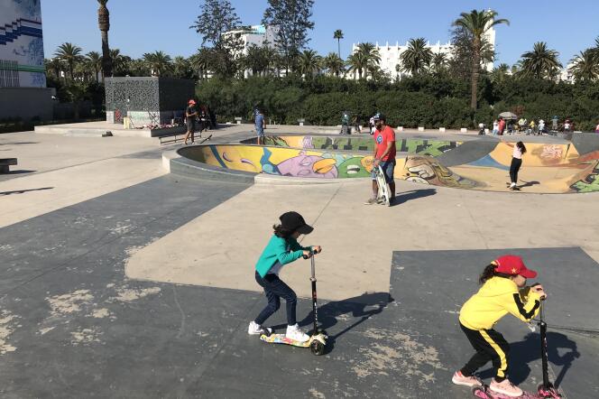 Au skatepark Nevada, à Casablanca, le 24 octobre.