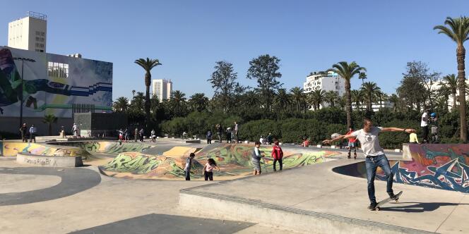 « Ollie » réussi pour ce skatteur du skatepark Nevada, à Casablanca, le 24 octobre.