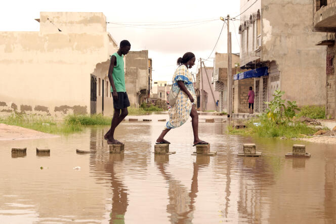 A Dakar, après les inondations qui ont touché le Sénégal, le 7 septembre.