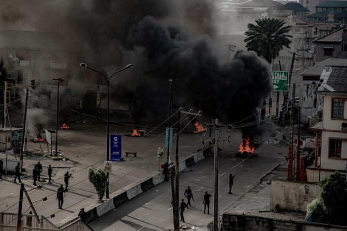A Lagos, le 21 octobre 2020.