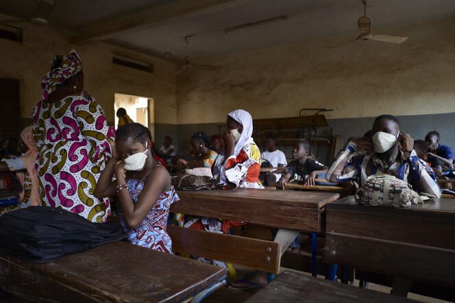 Dans une classe à Bamako, en juin 2020.