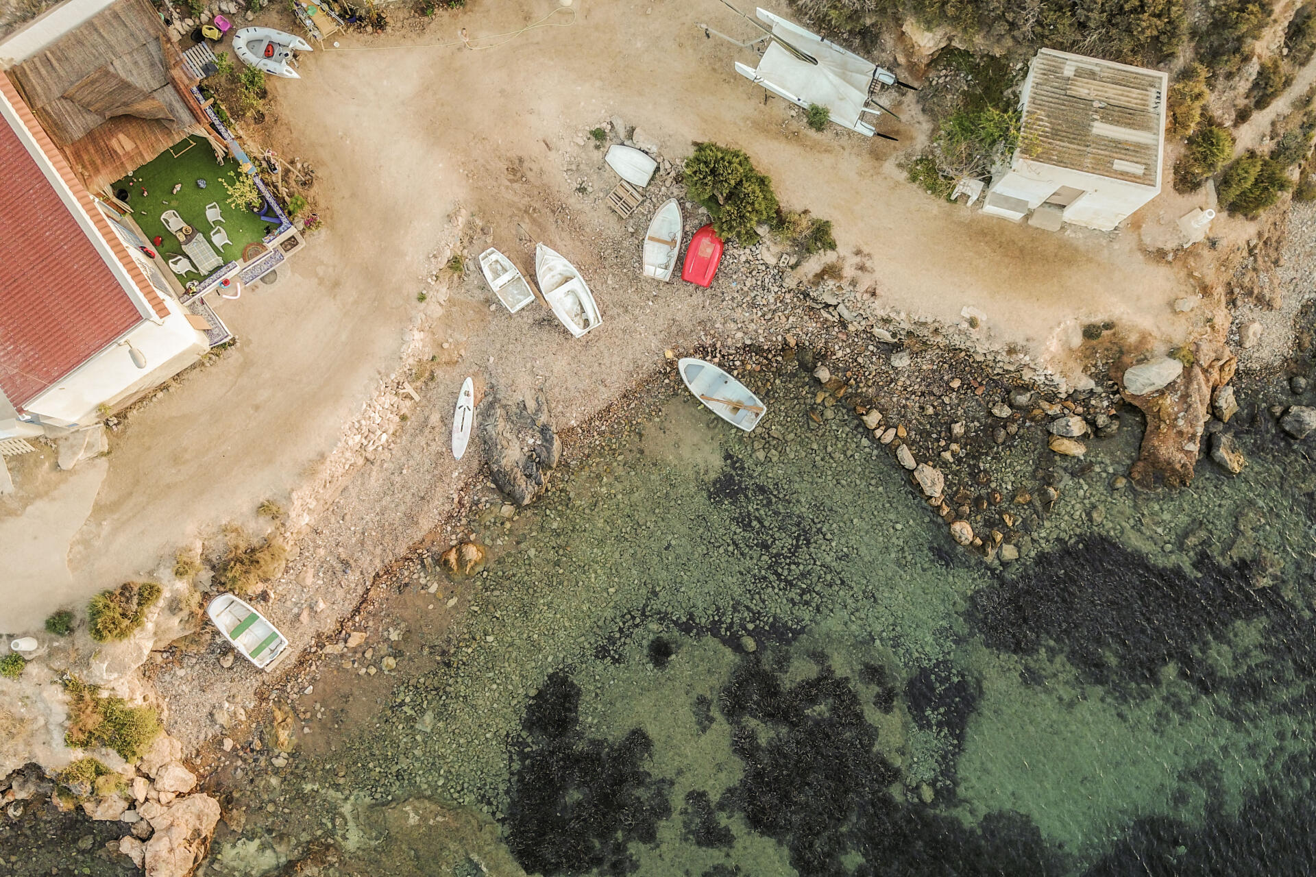 La plage d’Azohia, au sud-ouest de Carthagène le 19 octobre.Elle est devenue l’un des principaux points de débarquement de migrants en provenance d’Algérie.