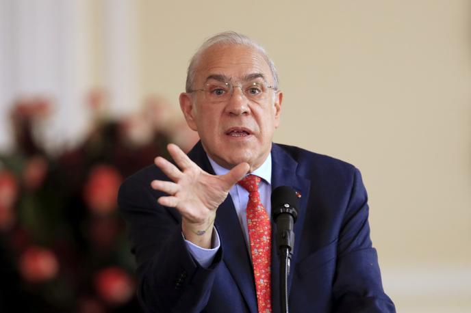 Le secrétaire général de l’Organisation de coopération et de développement économiques (OCDE), Angel Gurria, à Bogota (Colombie), le 24 octobre 2019.