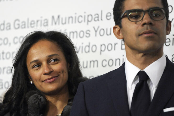 Sindika Dokolo (à droite), en compagnie de son épouse, Isabel dos Santos, à Porto (Portugal), en mai 2014.