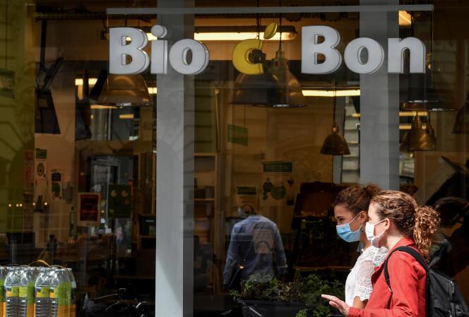 Un magasin Bio c’Bon à Paris, le 8 septembre.