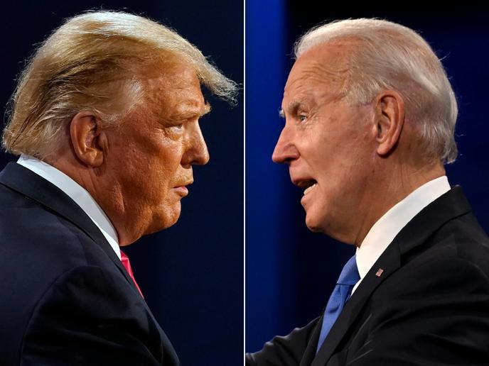 Donald Trump et Joe Biden, lors du dernier débat pour l’élection présidentielle, le 22 octobre 2020.