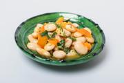 La salade de haricots à la poutargue.