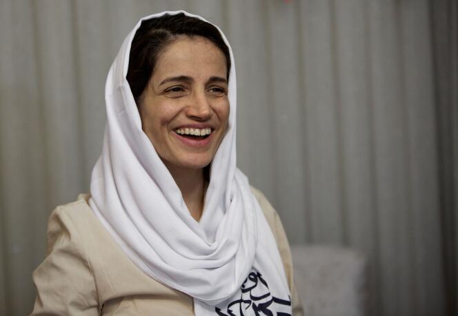 L’avocate iranienne Nasrin Sotoudeh, à sa libération après trois ans de prison, à Téhéran, en septembre 2013,.