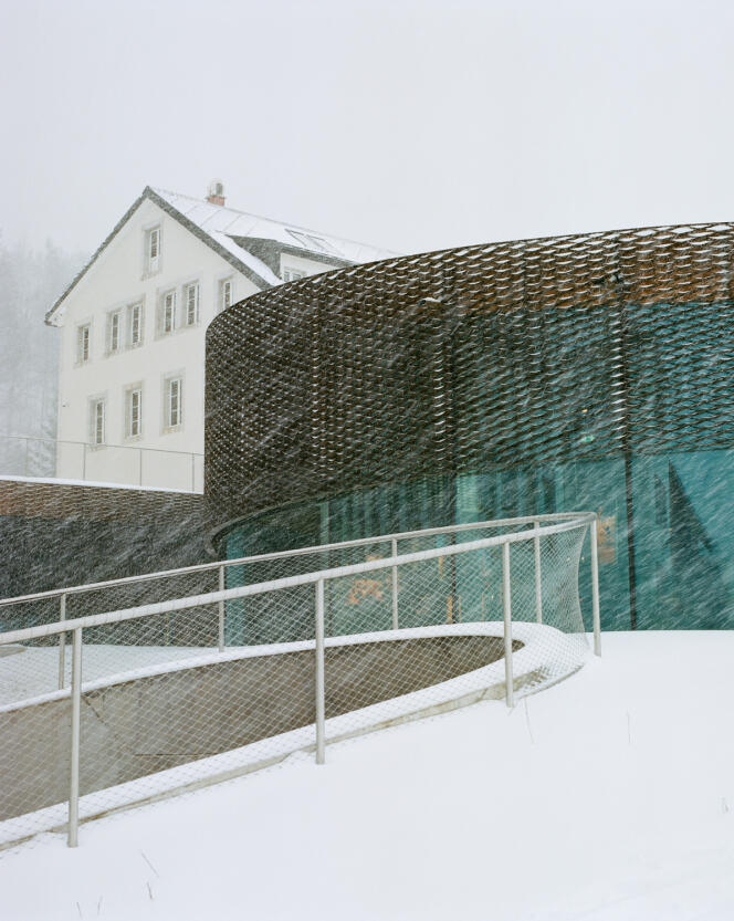 La vue extérieure du Musée Atelier Audemars Piguet, au Musée Atelier Audemars Piguet, Le Brassus, le 26 février 2020.