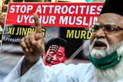 Protestations contre le génocide des Ouïgours par la Chine le 12 novembre à Bombay, en Inde.