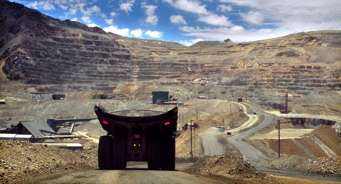 La mine de cuivre de Los Bronces, au Chili, en 2011.
