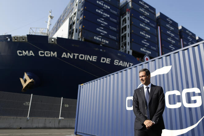 Le patron de l’armateur CMA CGM, Rodolphe Saadé, au Havre (Seine-Maritime), le 6 septembre 2018.