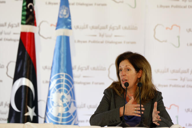 L’émissaire par intérim de l’ONU pour la Libye, Stephanie Williams, le 15 novembre à Tunis, Tunisie.