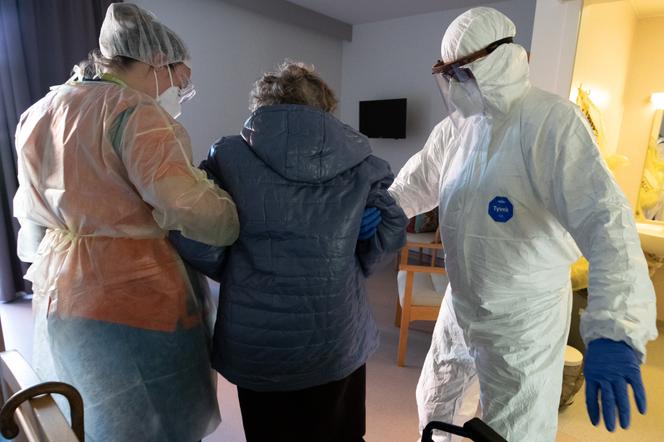 Dans une maison de retraite à Vottem, près de Liège, le 10 novembre.