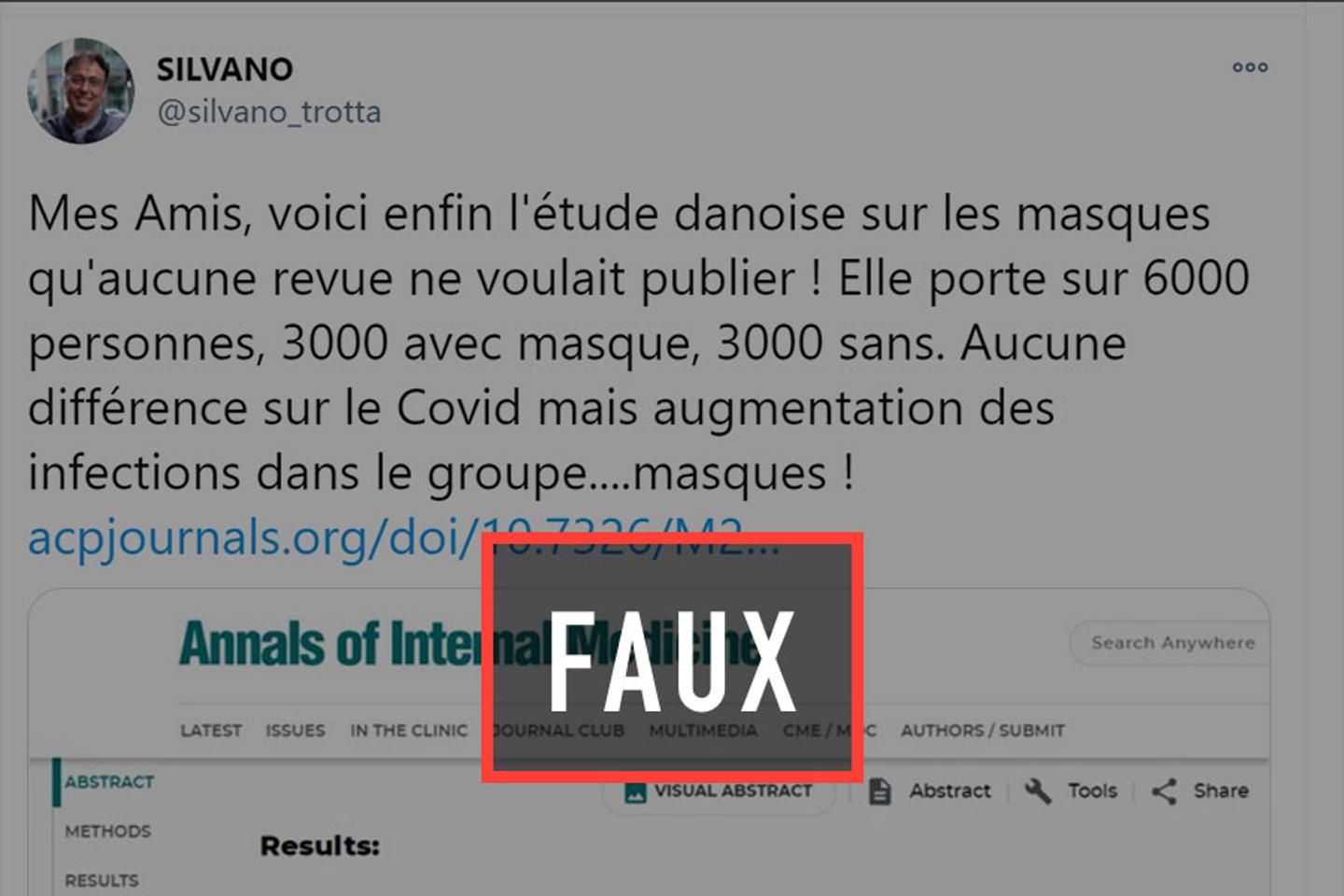 Une étude danoise utilisée de travers pour prouver l’inefficacité des masques