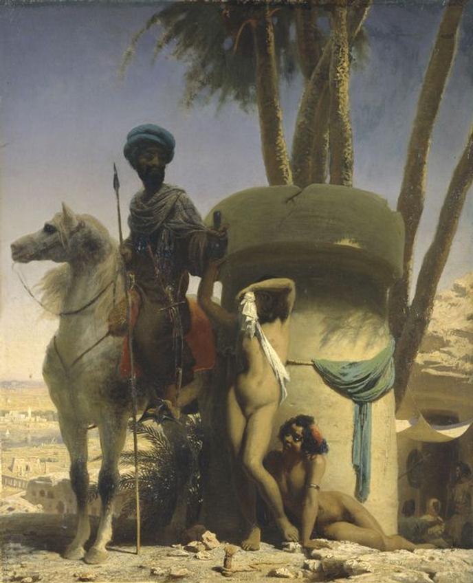 « La Pudeur égyptienne », par Charles Gleyre, 1838. Selon un poncif orientaliste, une Egyptienne préfère montrer sa nudité plutôt que son visage.
