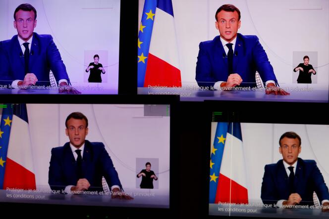Le président Emmanuel Macron s’adresse aux Français le 24 novembre.