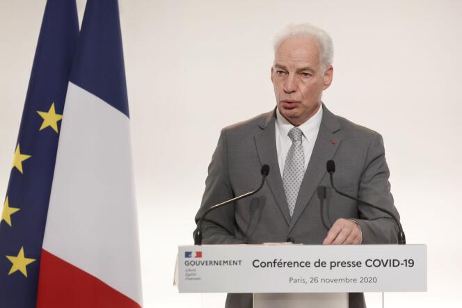 Le ministre chargé des PME, Alain Griset, lors d’une conférence de presse, à Paris, en novembre 2020.