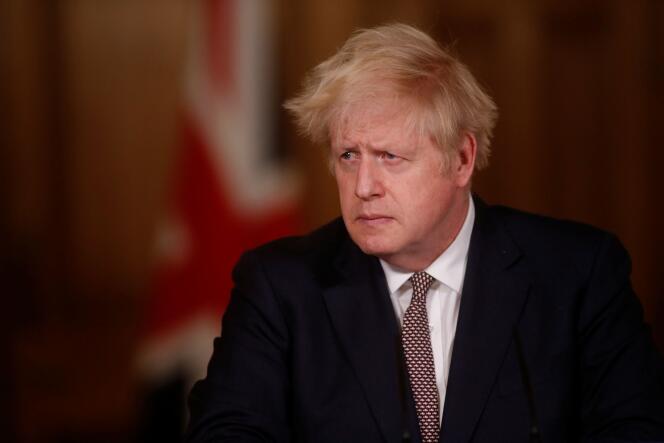 Le premier ministre britannique Boris Johnson lors d’une conférence de presse sur la pandémie de Covid-19, à Downing Street, à Londres, le 26 novembre 2020.