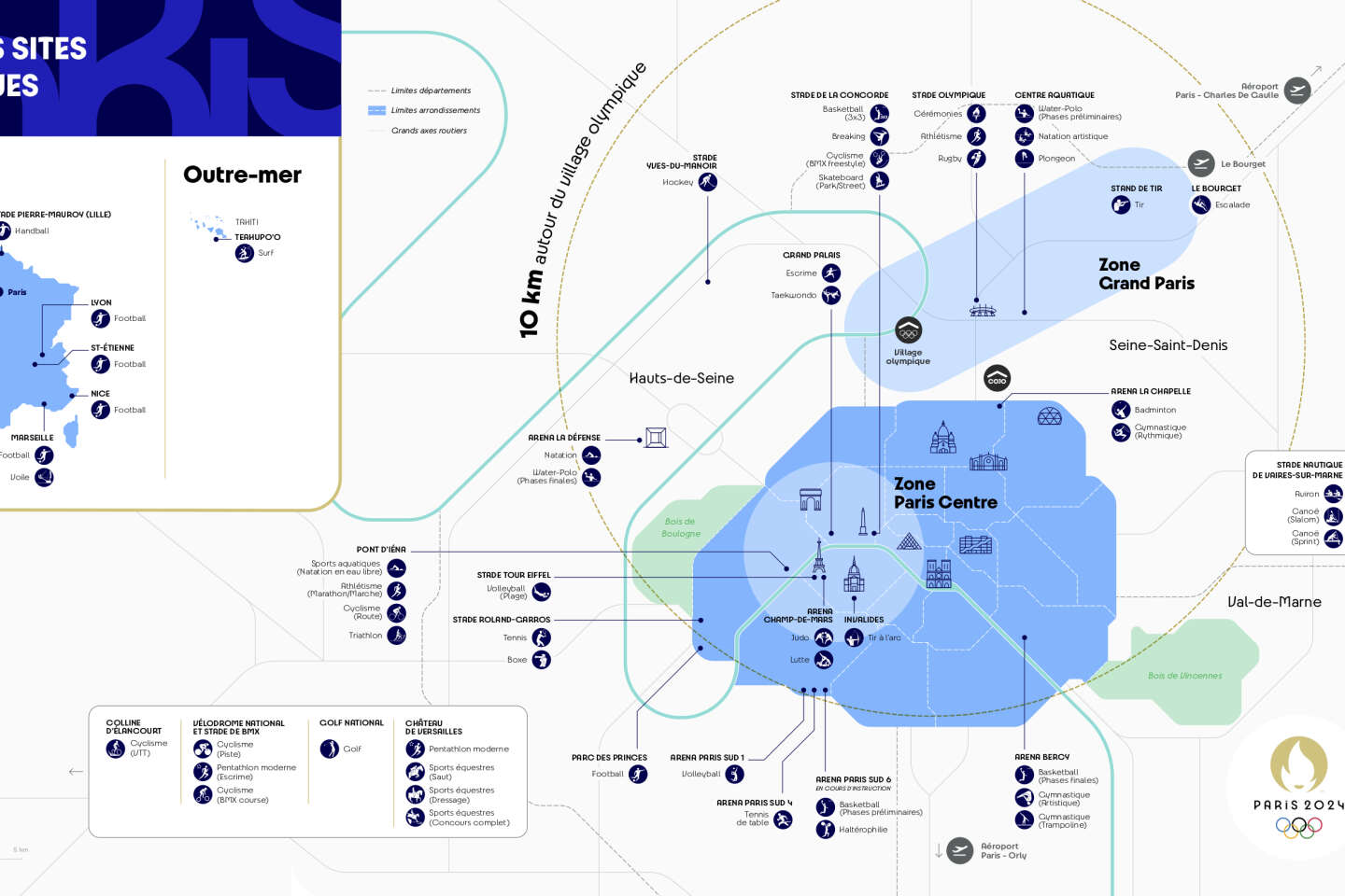 Jeux olympiques la nouvelle carte des sites de Paris 2024 dévoilée