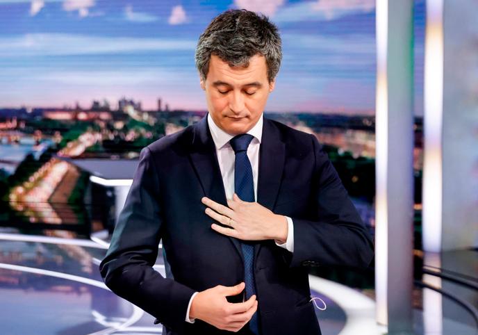 Le ministre de l’intérieur, Gérald Darmanin, sur le plateau de France 2, le 26 novembre à Paris.