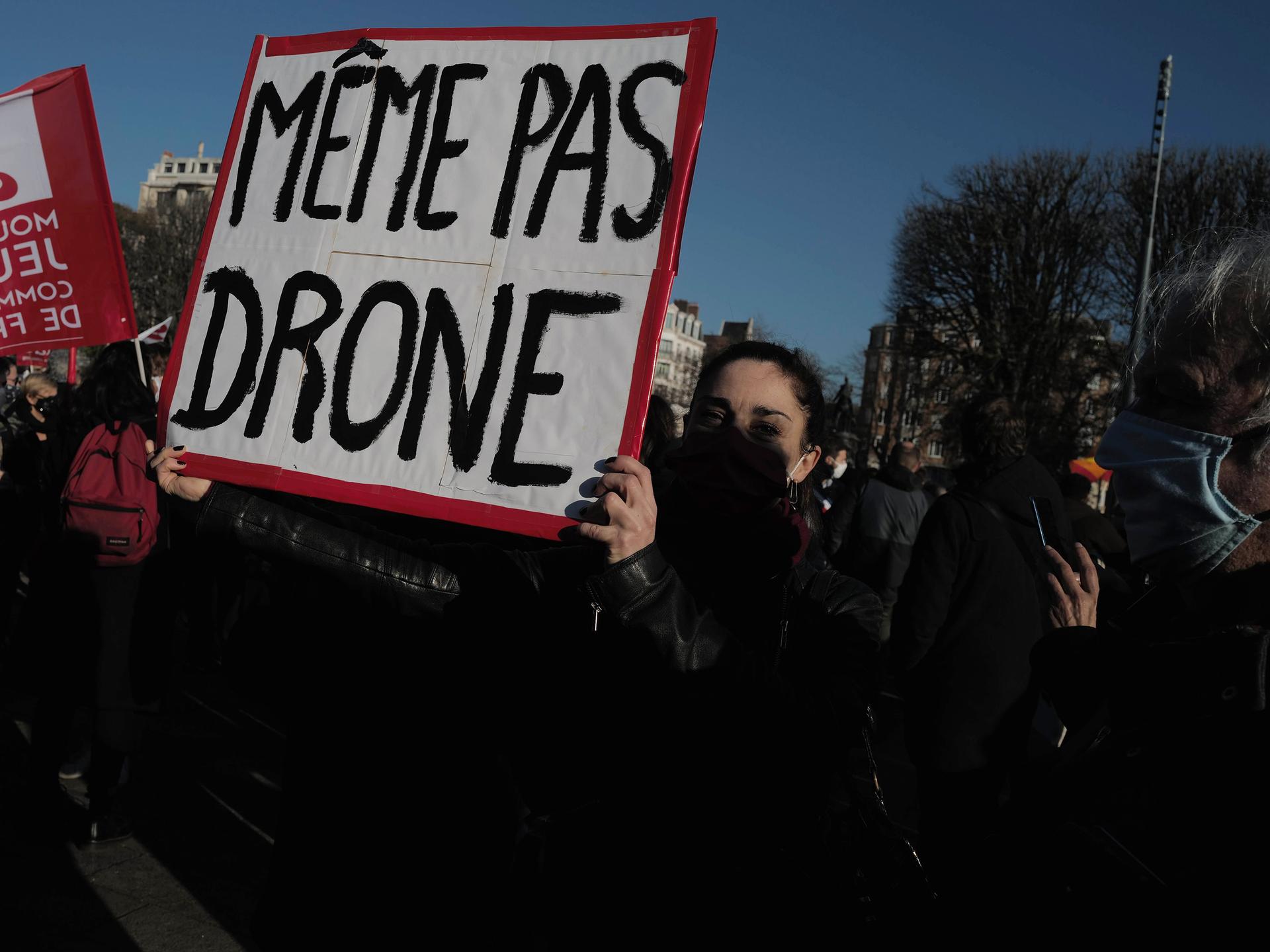 During the march against the “global security” bill, in Lille, November 28, 2020.