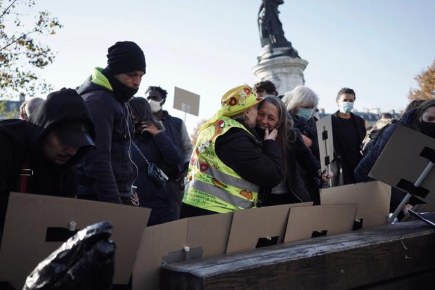 Dans le cortège parisien, le 28 novembre.