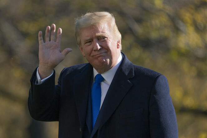 Le président sortant, Donald Trump, le 29 novembre 2020, à Washington, DC.