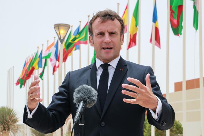 Emmanuel Macron à Nouakchott en juin 2020.