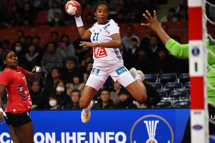 Estelle Nze Minko lors du Mondial 2019, à Kumamoto (Japon).