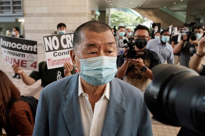 Jimmy Lai, patron de presse et figure prodémocratie, à son arrivée devant un tribunal de Hongkong, en octobre 2020.