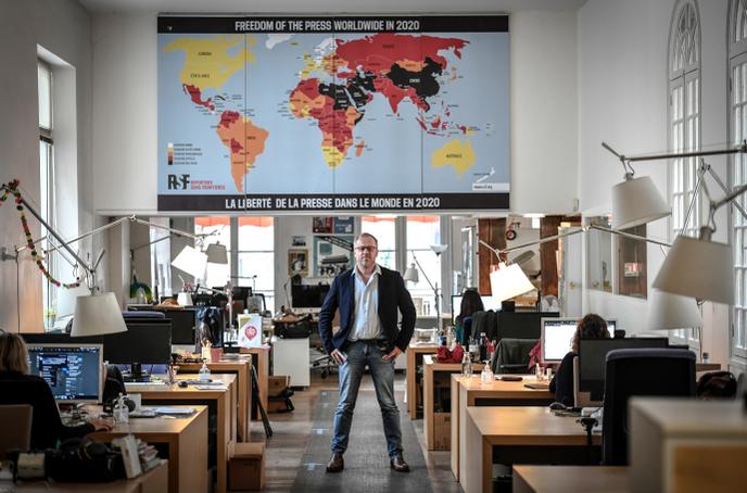 Christophe Deloire, secrétaire général de Reporters sans frontières, à Paris, le 9 octobre 2020.