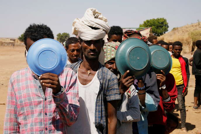 In Sudan, Ethiopian refugees who fled the Tigray region in northern Ethiopia on 28 November 2020.